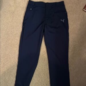 Boys Puma Navy Blue Pants size medium dry fit golf casual pants